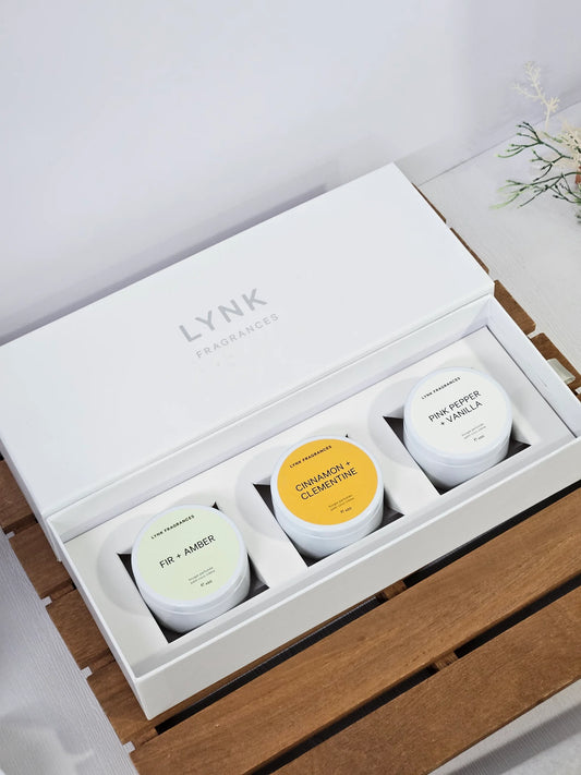 candle gift set by lynk fragrances