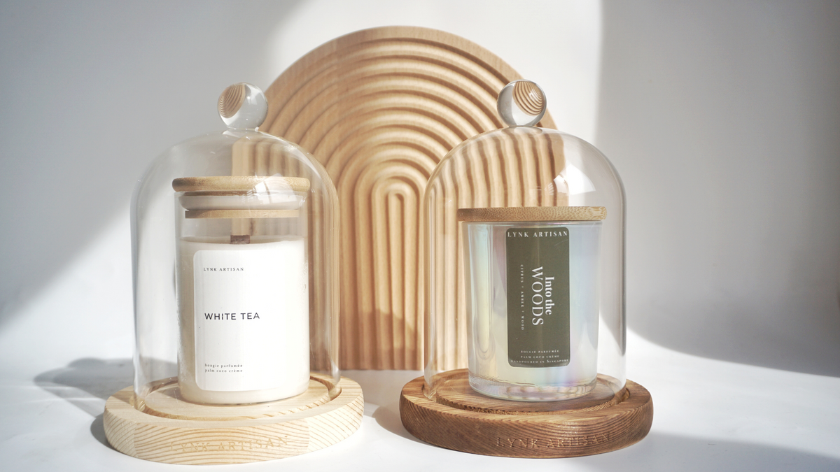 candle glass dome