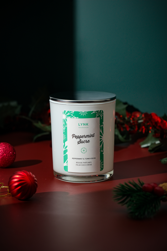 Peppermint Sucre Scented Candle