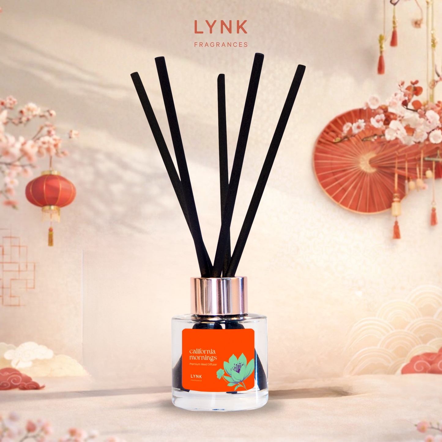 California Mornings (Mandarin + Garden Mint) Reed Diffuser