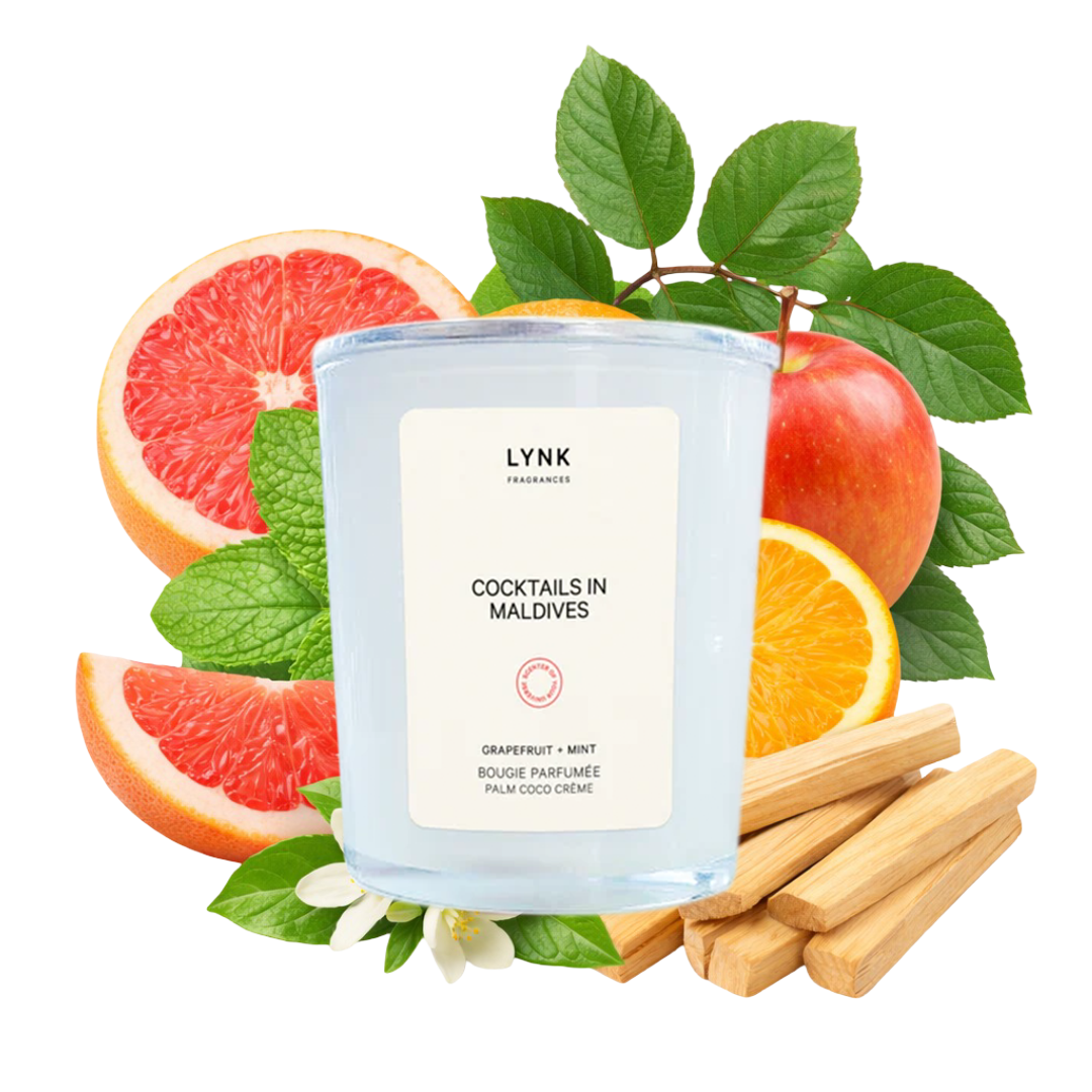 Cocktails in Maldives (Grapefruit + Mint) Candle