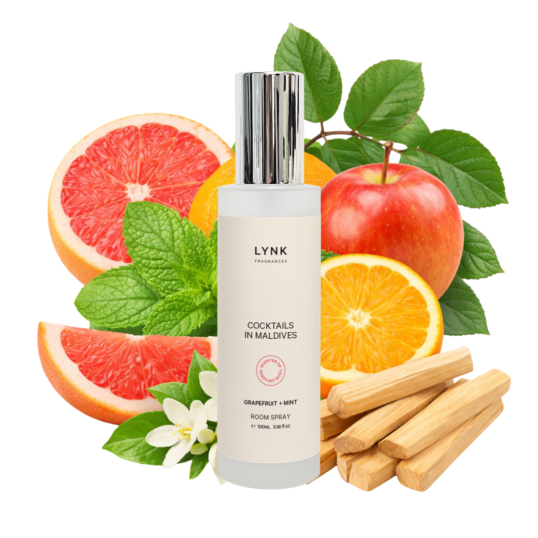 Cocktails in Maldives (Grapefruit + Mint) Room Spray