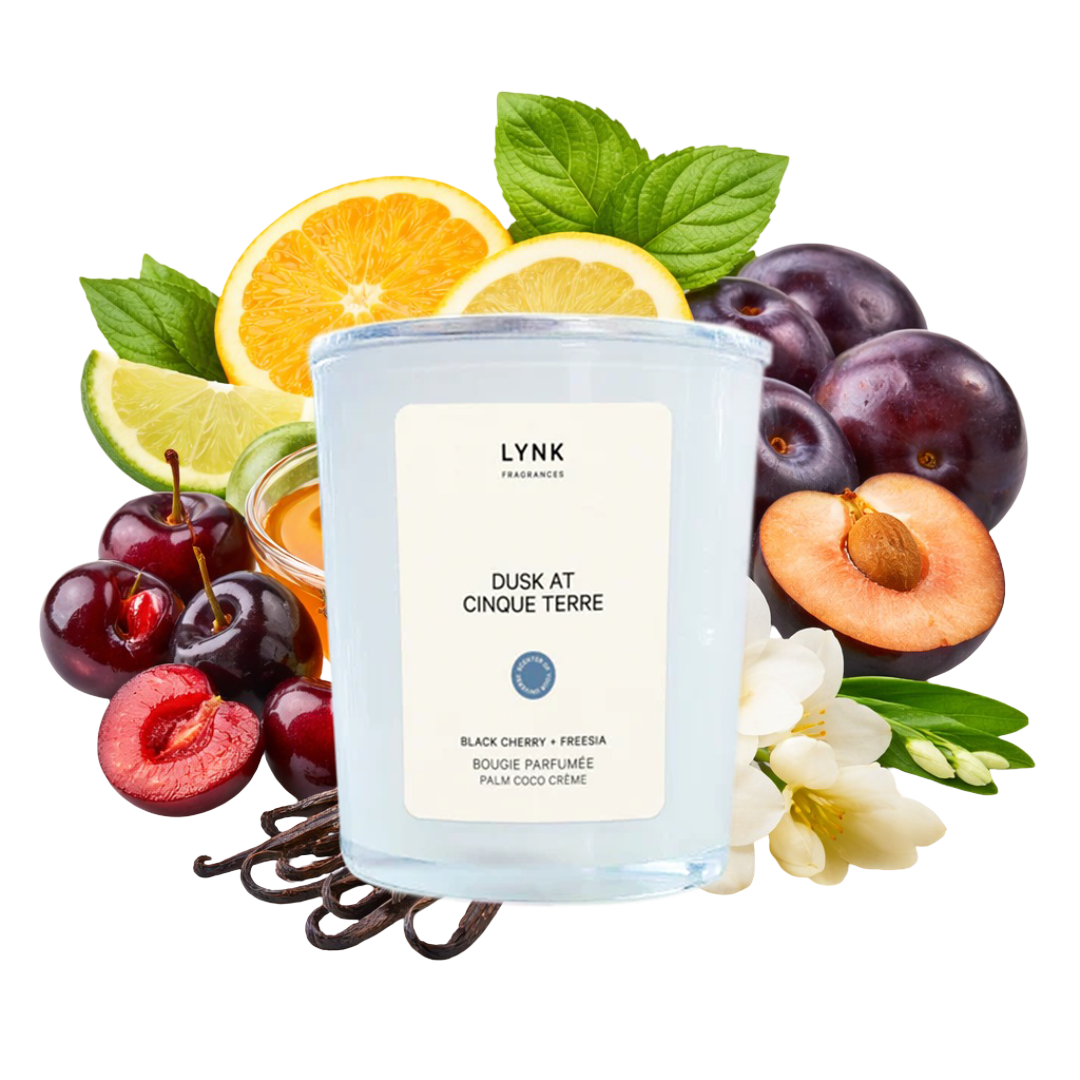 Dusk at Cinque Terre (Black Cherry + Freesia) Candle