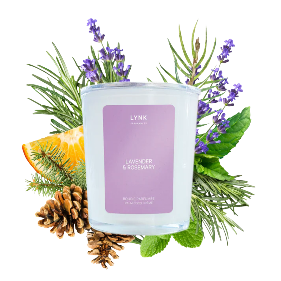 Lavender & Rosemary Scented Candle
