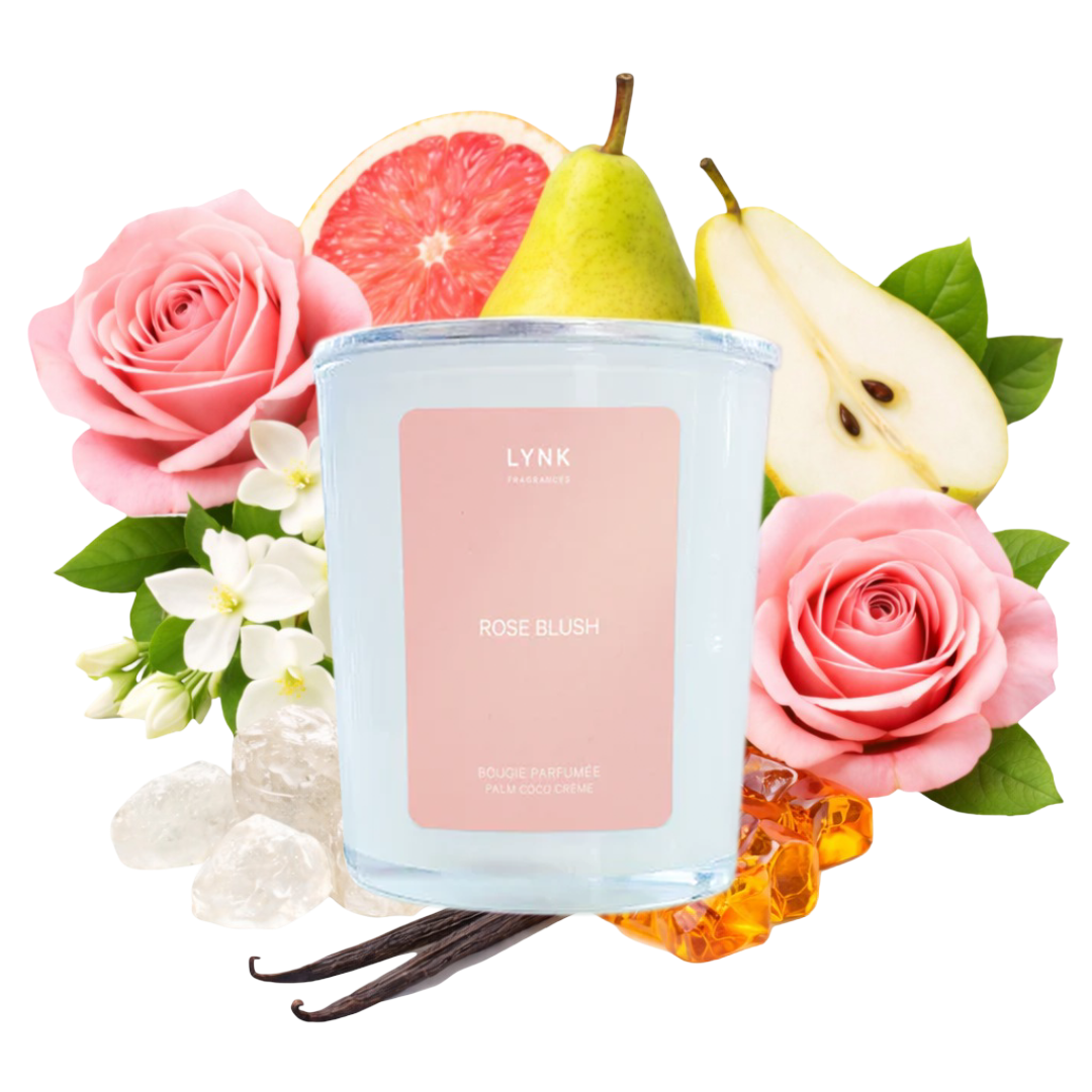 Rose Blush (Rose & Amber) Scented Candle