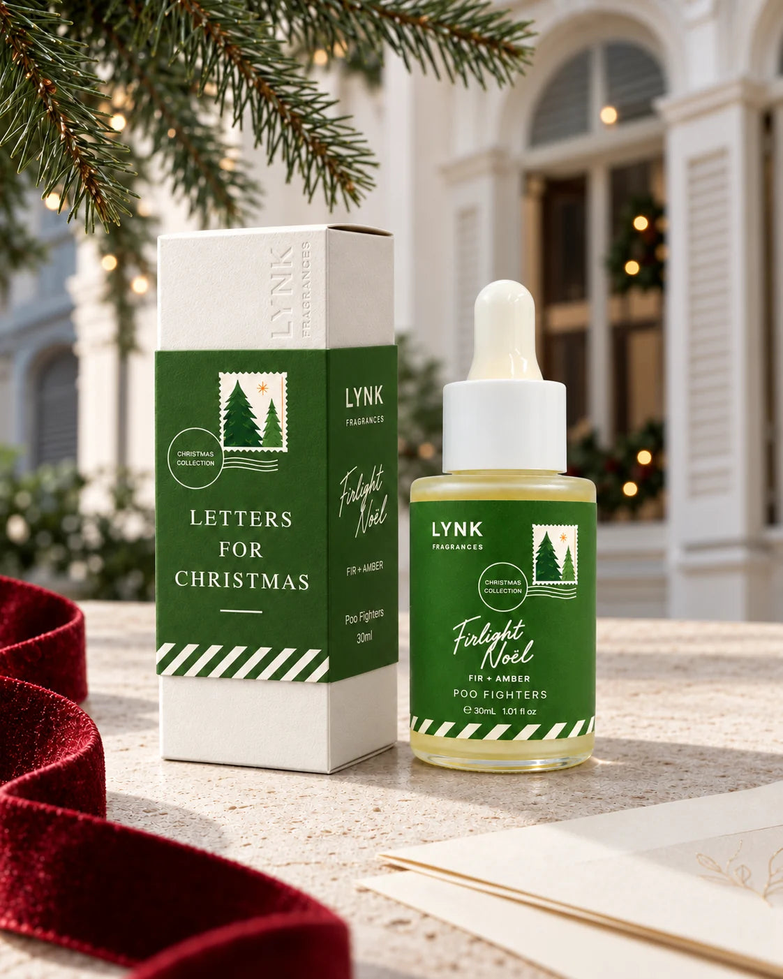 Firlight Noël Poo Fighters in a festive Christmas still life